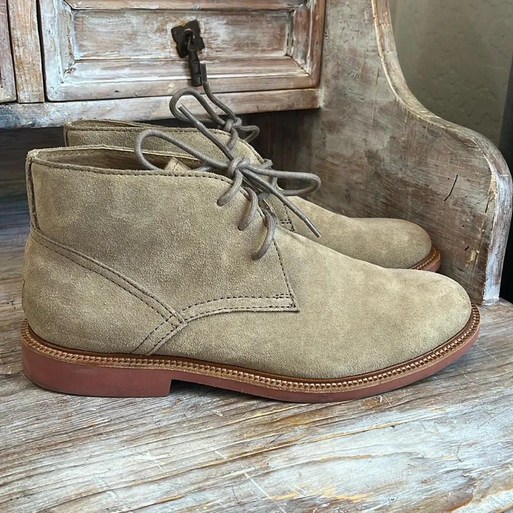 🤎 Polo Ralph Lauren Tan Leather Chukka Boots Size 8.5